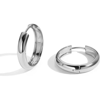 Victoria Filippi Stainless Steel Kruhové náušnice Estefani - 25 mm, chirurgická ocel E-NE93068/35 Stříbrná
