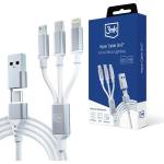 3mk Protection 3в1 кабел 3mk Hyper Cable, USB-A / USB-C към USB-C / micro-USB / Light (5903108541237)