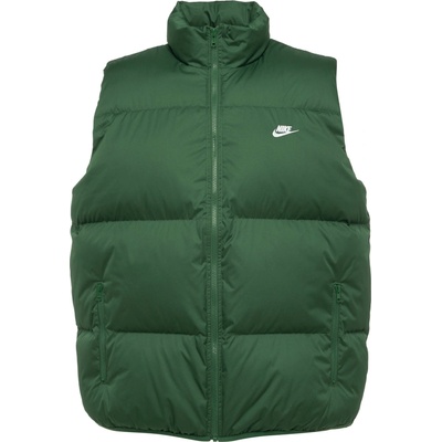 Nike pánska vesta CLUB PUFFER tmavo zelená,biela