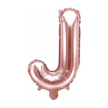 Image 1 of PartyDeco Балон от фолио Mini - Буква J 35см розово златен