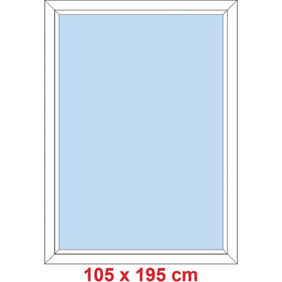 Soft Plastové okno 105x195 cm FIX neotevírav Bílá