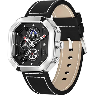 LIGE Часовник lige fr-29512 - Черен / Сребърен kp29512 (fr-29512)