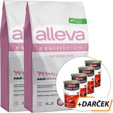 Alleva Equilibrium Sensitive Adult Medium / Maxi pork 2 x 12 kg