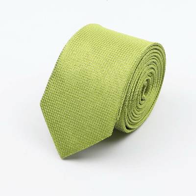 Decofashion Světle zelená kravata s jemnou aplikací