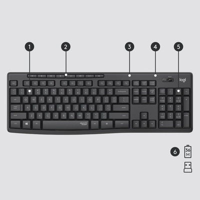 Logitech MK295 Silent Wireless Keyboard Mouse Combo 920-009800