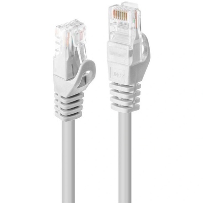 Lindy RJ-45/RJ-45 Cat6 3m мрежов кабел Бяла 3 м U/UTP (UTP) (48204)