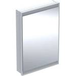 Geberit ONE - Огледален шкаф с LED осветление, 60x90x15 см, панти отдясно, вграден, бял 505.801. 00.2 (505.801.00.2)