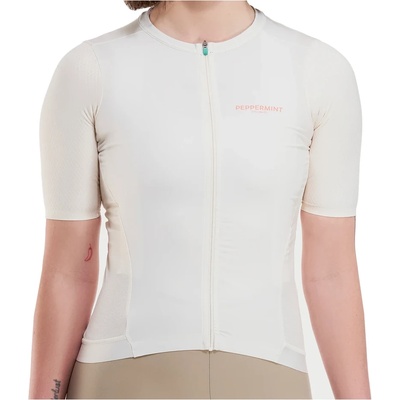 PEPPERMINT Дамска фланелка с къс ръкав за колоездене PEPPERMINT Women's Signature Jersey Cycling jersey - Coconut - размер XL (156-2713-0915)