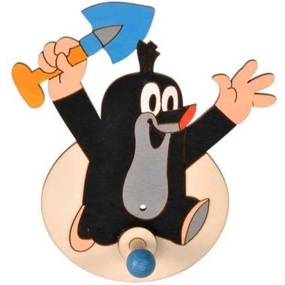 Dodo dřevěná nábytková úchytka Krteček s lopatkou