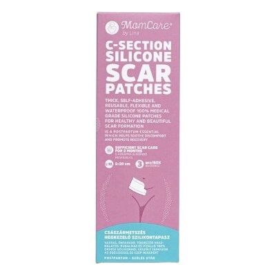 MOMCARE Silikónové náplasti na jazvy po cisárskom reze L-XL 3 ks