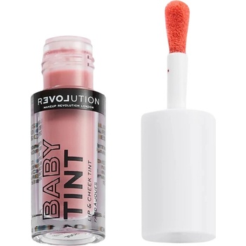 Relove by Revolution Течен руж и блясък за устни Baby Tint, Rose, 1.4 ml
