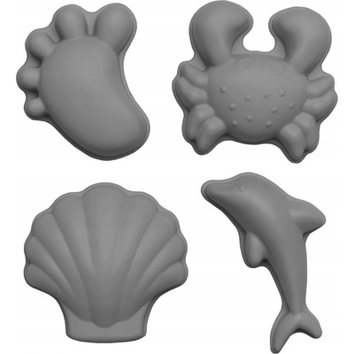 Scrunch Silikonové bábovky na písek Anthracite Grey