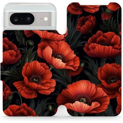 Mobiwear Google Pixel 8 VP45S Temné červené květy