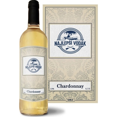 Sablio Nejlepší vodák Chardonnay biele suché víno 12 % 0,75 l (čistá fľaša)