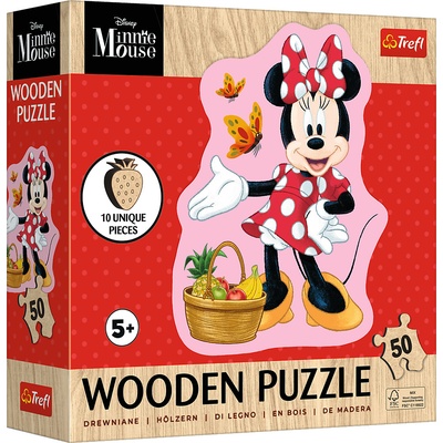 TREFL Dřevěné obrysové Šťastná Minnie 50 dielov