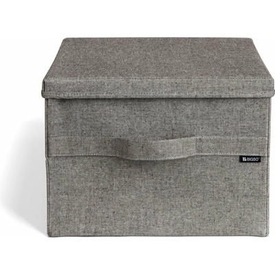 Sivý látkový úložný box s vekom 36x46x25 cm Soft Storage Large – Bigso