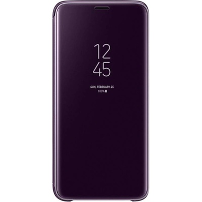 Samsung Clear View Stand Cover EF-ZG960CVEGWW - оригинален кейс с поставка, през който виждате информация от дисплея за Samsung Galaxy S9 (виолетов)