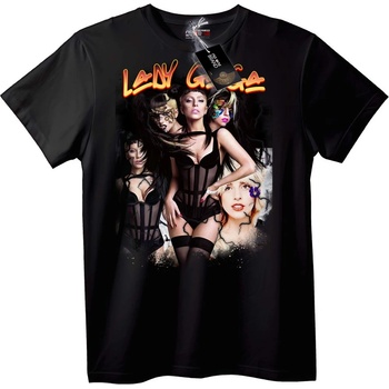 NOONEBRAND Тениска Лейди Гага Музика - L, Black