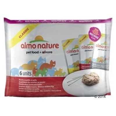 Almo Nature Classic Pouch 3 druhy kurčiat 6 x 55 g