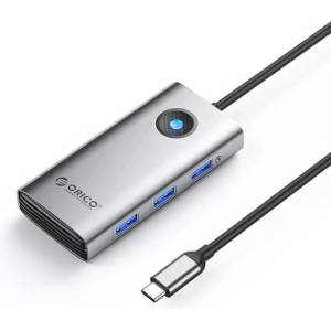 ORICO USB-C докинг станция Orico PW11-6P25R с HDMI, 3x USB 3.0, PD 100W и 2.5G LAN (PW11-6P25R-GY-BP)