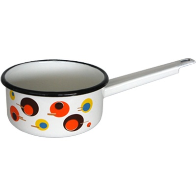 16 см емайлирана касерола с декор Кръгчета