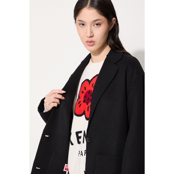 Kenzo Вълнено яке Kenzo Double Face Workwear Jacket в черно преходен модел FE62VE2559WA. 99 (FE62VE2559WA.99)