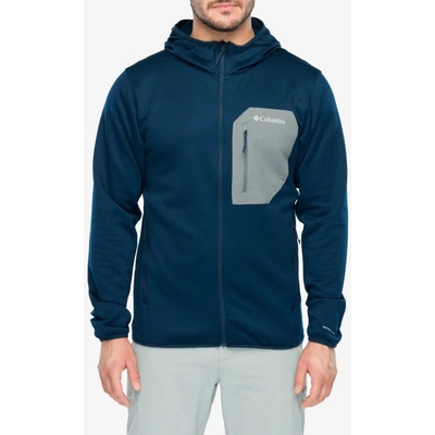 Columbia Tall Heights Hooded Grid Fleece Full Zip collegiate navy/city grey