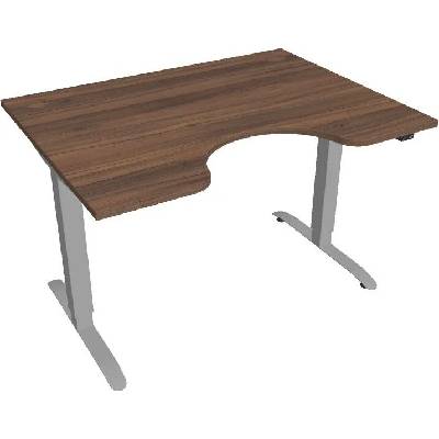 Hobis Office Pro psací stůl Motion MS ERGO 2 Šířka: 120 cm, Barva desky: ořech, Barva kovu: šedá RAL 9006 Šířka 120-180 cm / 27 barevných variant