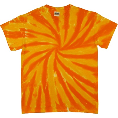 Tričko unisex The Mountain batikované Tone On Tone oranžové-žluté