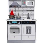 Ginger Home Детска Дървена Кухня ginger home със Звук, Светлина, Бяла w10c493j (w10c493j) - bebetabg