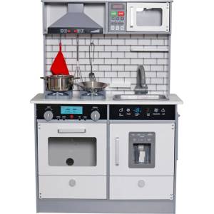 Ginger Home Детска Дървена Кухня ginger home със Звук, Светлина, Бяла w10c493j