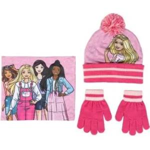 Cerda Barbie Детски комплект шапка, шал, ръкавици
