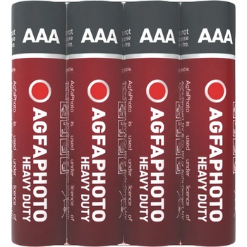 AgfaPhoto Батерии, AAA, 4 бр. , полутвърди (въглерод-цинкови), свиваеми, AGFAPHOTO "Heavy Duty" APFAAAS4 (APFAAAS4)