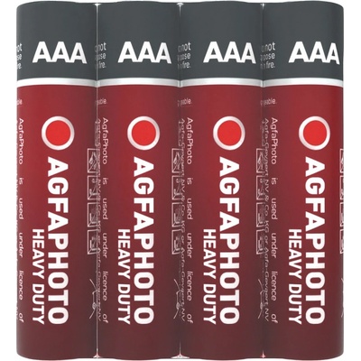 AgfaPhoto Батерии, AAA, 4 бр. , полутвърди (въглерод-цинкови), свиваеми, AGFAPHOTO "Heavy Duty" APFAAAS4 (APFAAAS4)