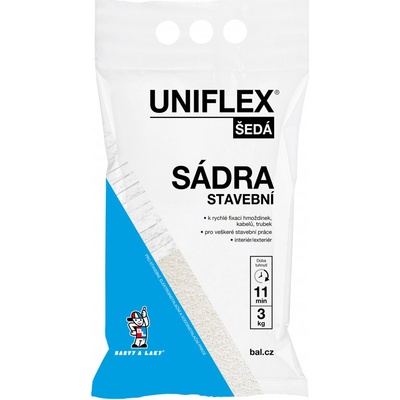 Sádra stavební šedá 3kg