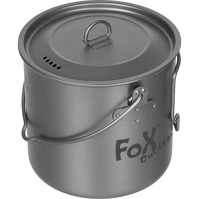 Fox Outdoor Products Fox Саксия за открито с капак, приблизително 1, 1 л, титан (33324)