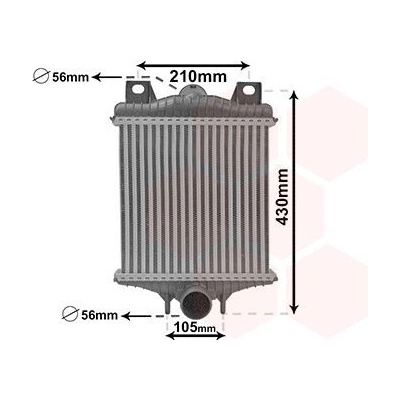 CHLADIČ TURBA, INTERCOOLER VAN WEZEL 02014706