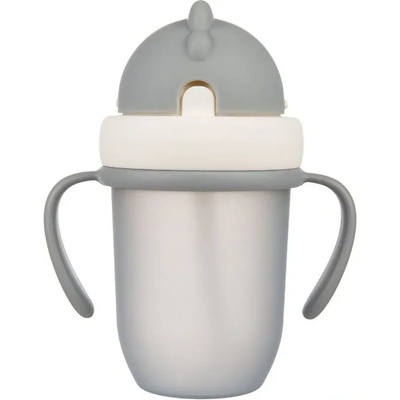 Canpol Чаша с Flip-top сламка Canpol babies - Matte Pastels, 210 ml, сива (56/522_gry)