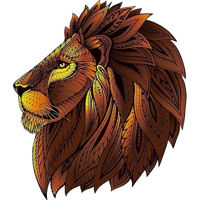 Wooden Dřevěné Lev Rainbow Lion 121 dílků