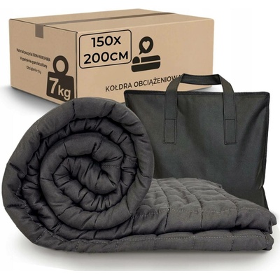 Łóżkoholicy Zátěžová deka 7 kg šedá 150x200