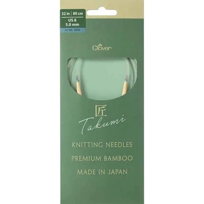 Clover kruhové otočné fixní jehlice Pro Takumi 80cm 5mm