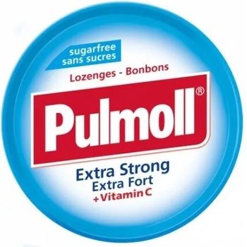 PULMOLL Пастили за гърло и свеж дъх , Pulmoll Sugar free Extra Strong flavoured lozenges with sweeteners 45g