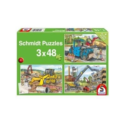 Schmidt Spiele Puzzle 3x48 Construction vehicles G3