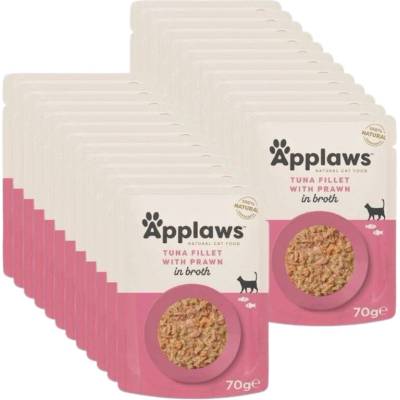 Applaws Cat Tuňák a krevety v sáčku 24x70 g