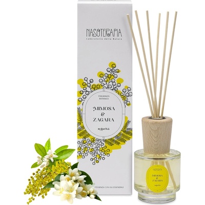 Nasoterapia aroma difuzér s tyčinkami Mimosa e Zagara Mimóza a pomerančový květ 100 ml