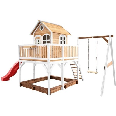 axi Мега Къща Liam, Axi с катерушка и 1 люлка - Red Slide