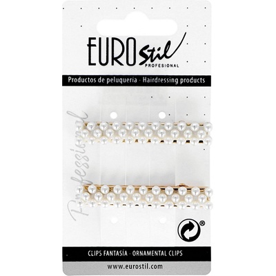 EUROSTIL A7 sponky 2 ks s perlami 5,5 cm