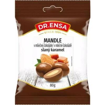 Dr.Ensa Dr. Ensa mandle v mliečnej čokoláde slaný karamel 80 g