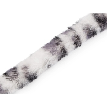 Všívacia odevná / dekoračná kožušina okrúhla, zvierací vzor šírka 2,5