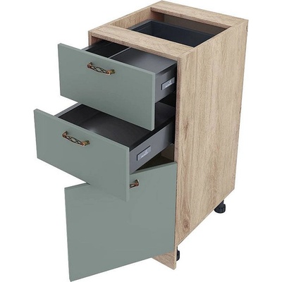 ИРИМ Долен кухненски шкаф Сити АРФ-Олив мат-11-53 40 см